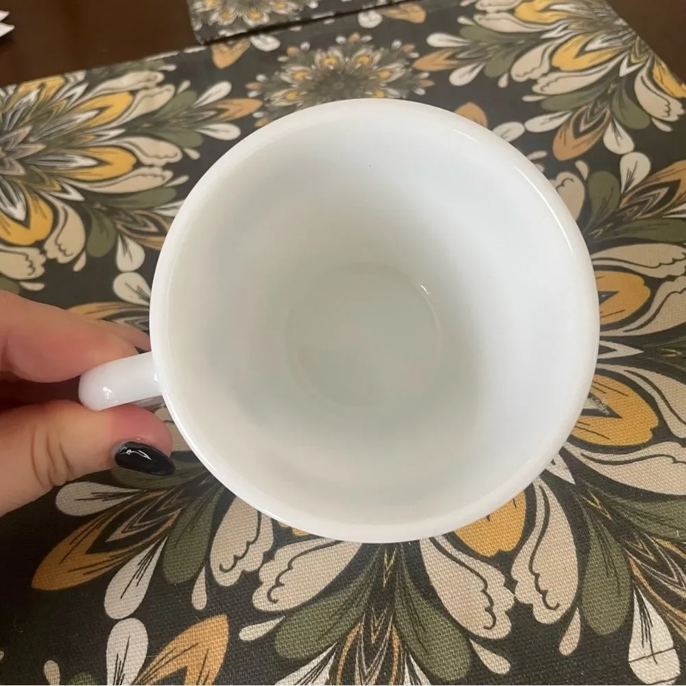 Vintage PYREX Woodland Brown Floral Tea Cup - Picture 2 of 4